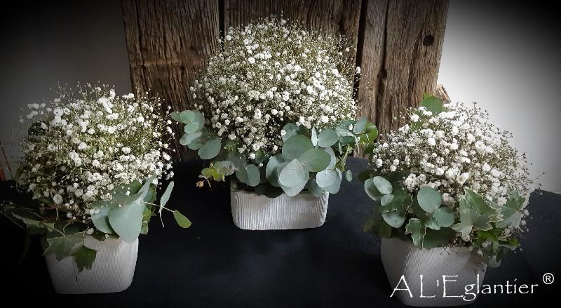 Suite de bouquets  par trois