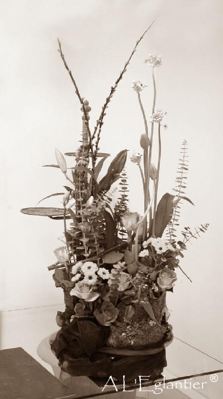 Composition piquée champêtre