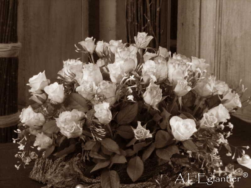Coussin classique de roses