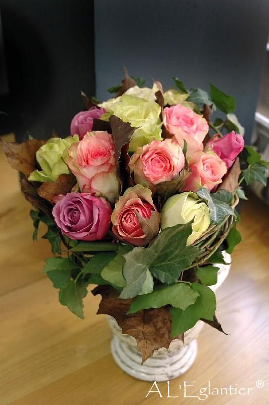 Bouquet de roses romantique