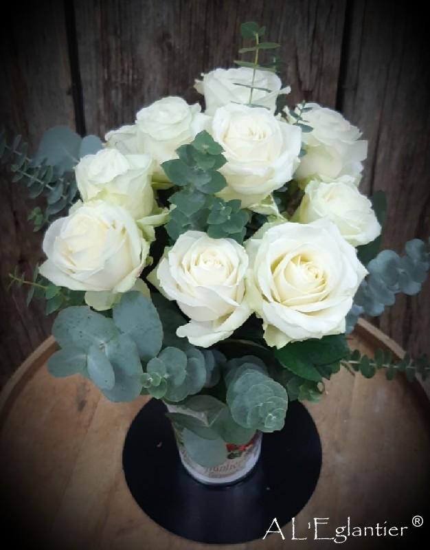 Bouquet de roses blanches