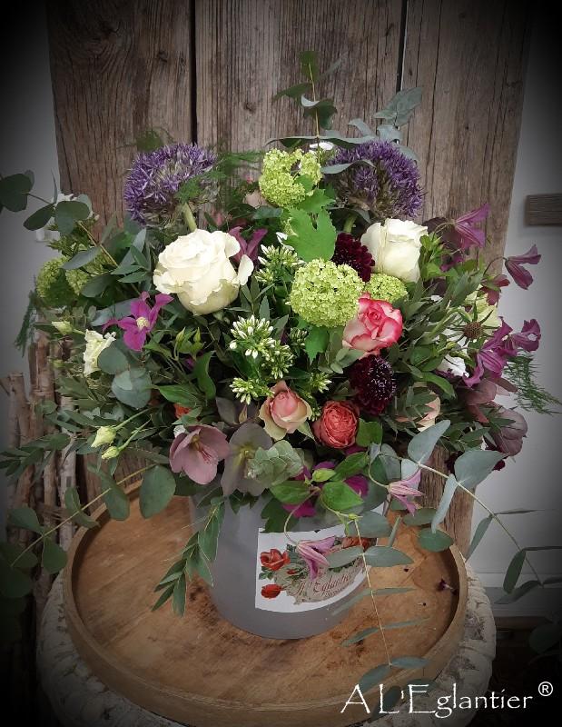 Bouquet deuil champetre