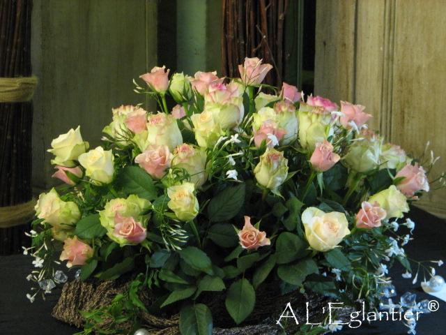 Coussin classique de roses