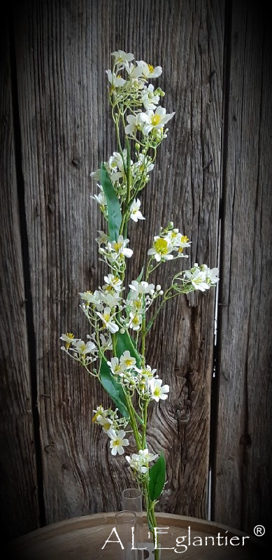 BRANCHE MINI FLEURS. 108 cm. Crème