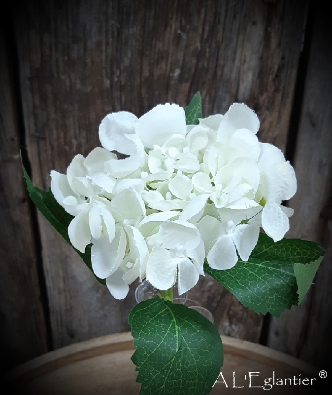 Mini hortensia 33cm blanc