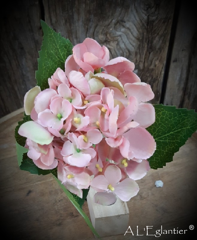 Mini hortensia 33 cm saumon
