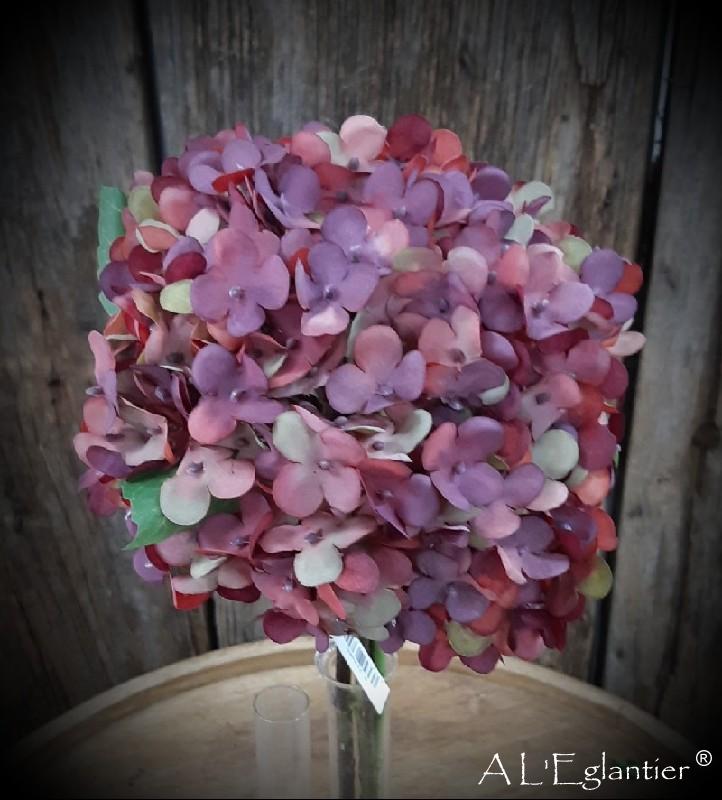 Bouquet hortensia mauve Dry